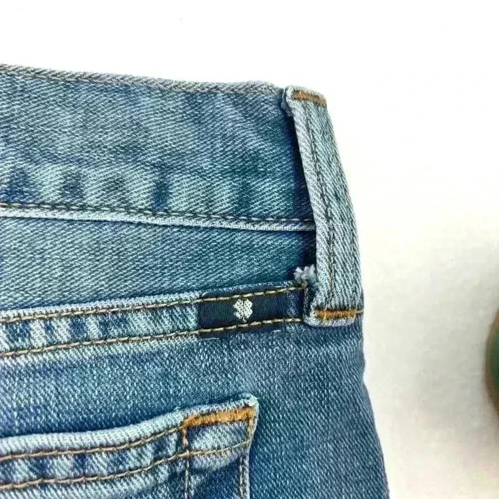 Lucky Brand Retro Faded Patchwork Whisker Frayed Denim Jean‎ Shorts Size 4/27